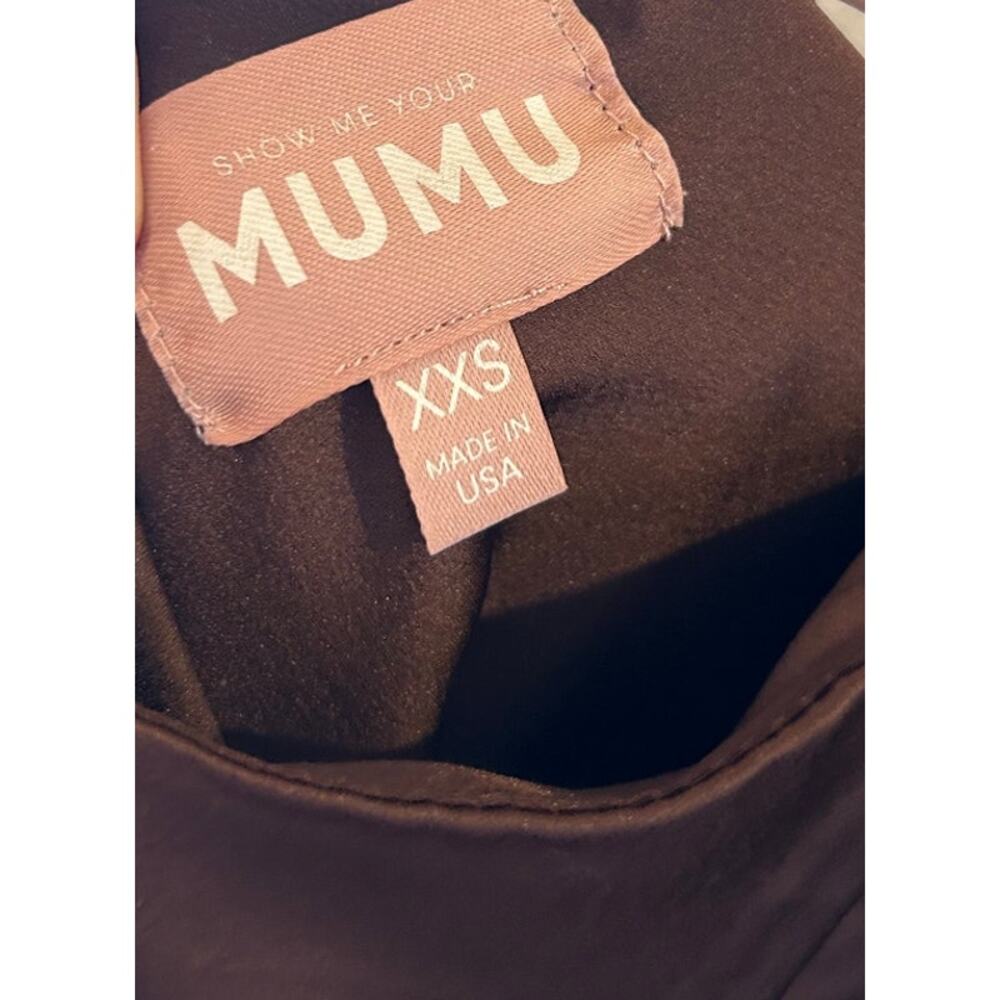 Show Me Your Mumu Jasmine Halter Maxi Dress Chocolate Luxe Satin XXS - Picture 6 of 8